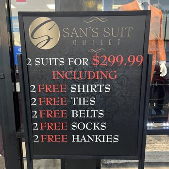 San’s Suit Outlet – Trajes de hombre en oferta, moda masculina de calidad a precios bajos